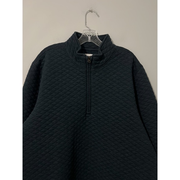 Billy Reid Diamond Quilt Half Zip Sweater Men’s Carbon Blue XXL Pullover - Picture 4 of 16